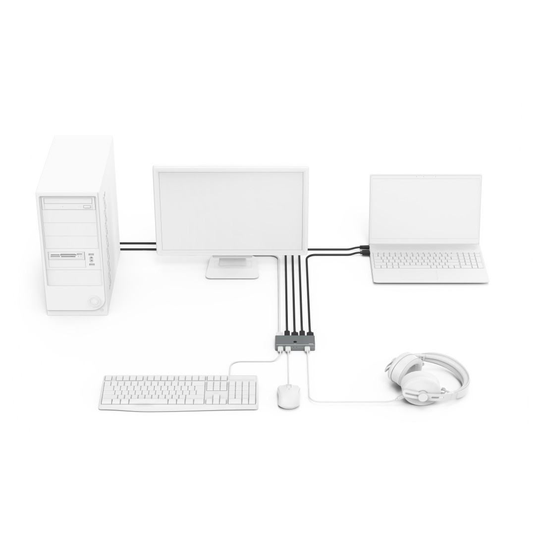 Hama 00200135 KVM switch Metallic – image 3