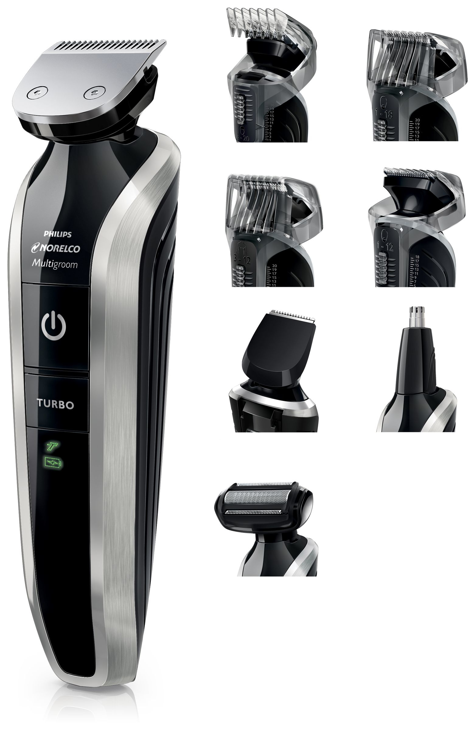 Philips Norelco Multigroom 7100 QG3390/42 body groomer/shaver Black, Silver