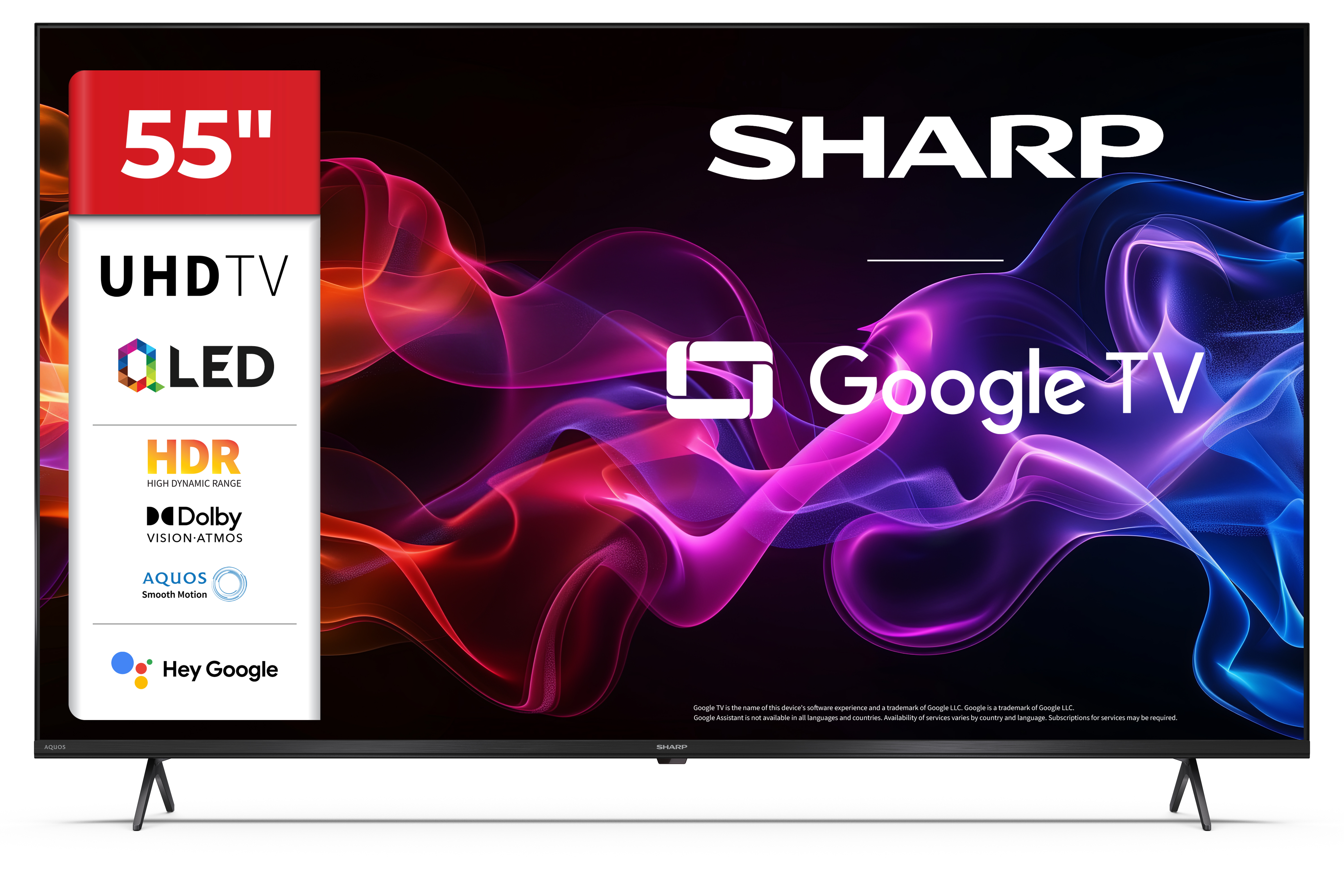 Smart TV Sharp 55HP5265E 55 pouces 4K Ultra HD Wifi Noir — photo 1
