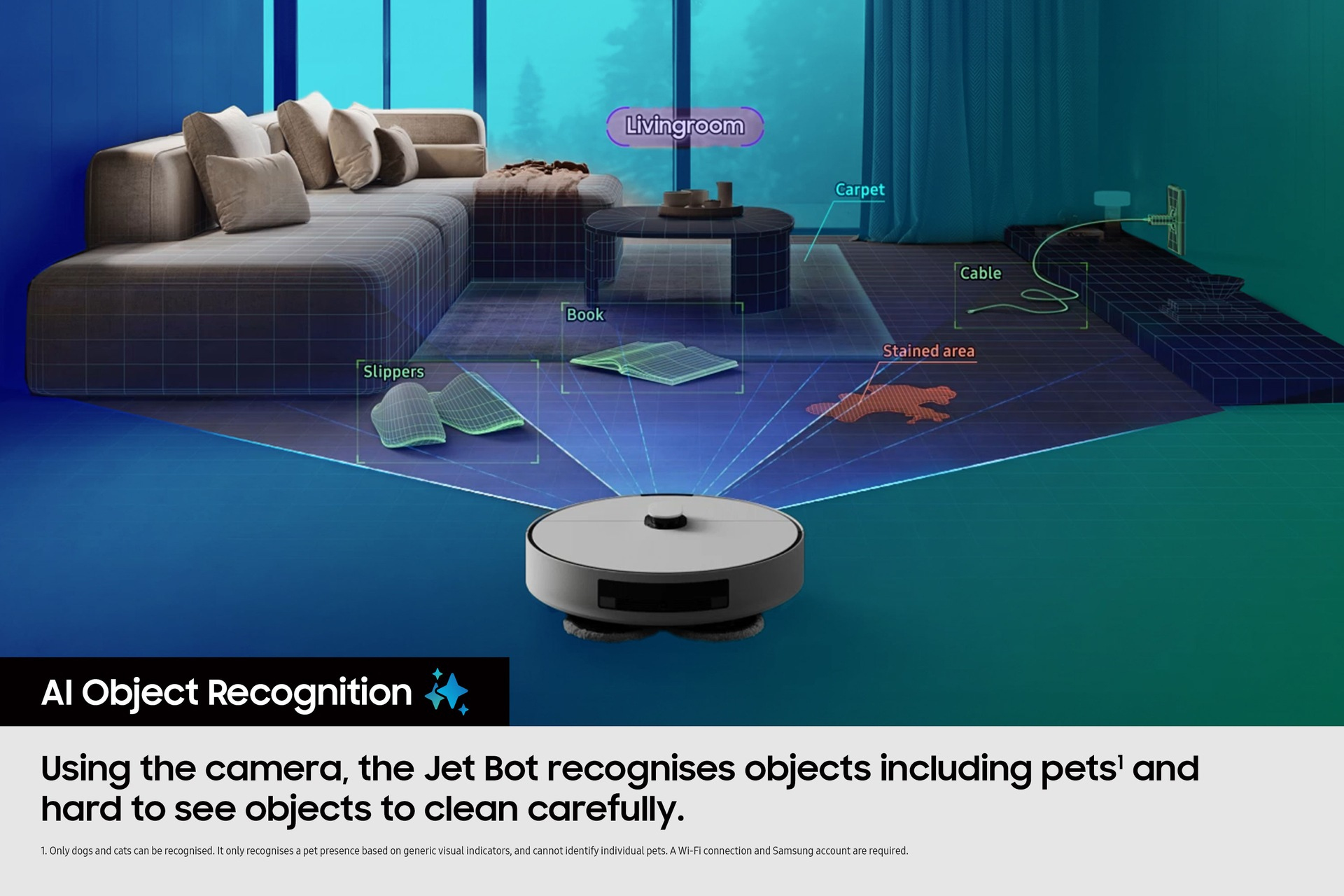 Samsung Bespoke Jet Bot™ Combo AI+ 3-in-1 Cleaning VR7MD97714G/EU Robot Vacuum Cleaner - Misty White – image 8