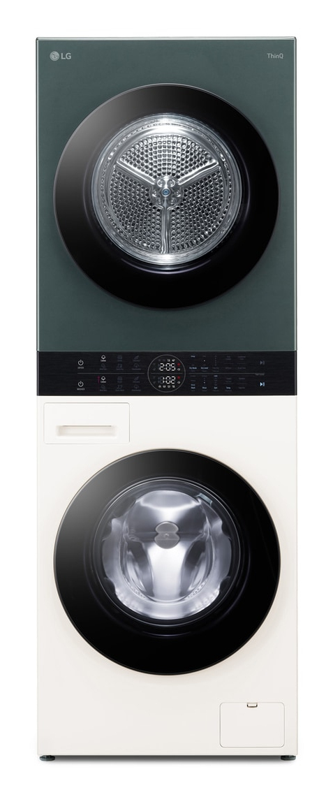 LG W4W8BVKK2HM washer dryer Freestanding Front-load Green, Beige – image 1