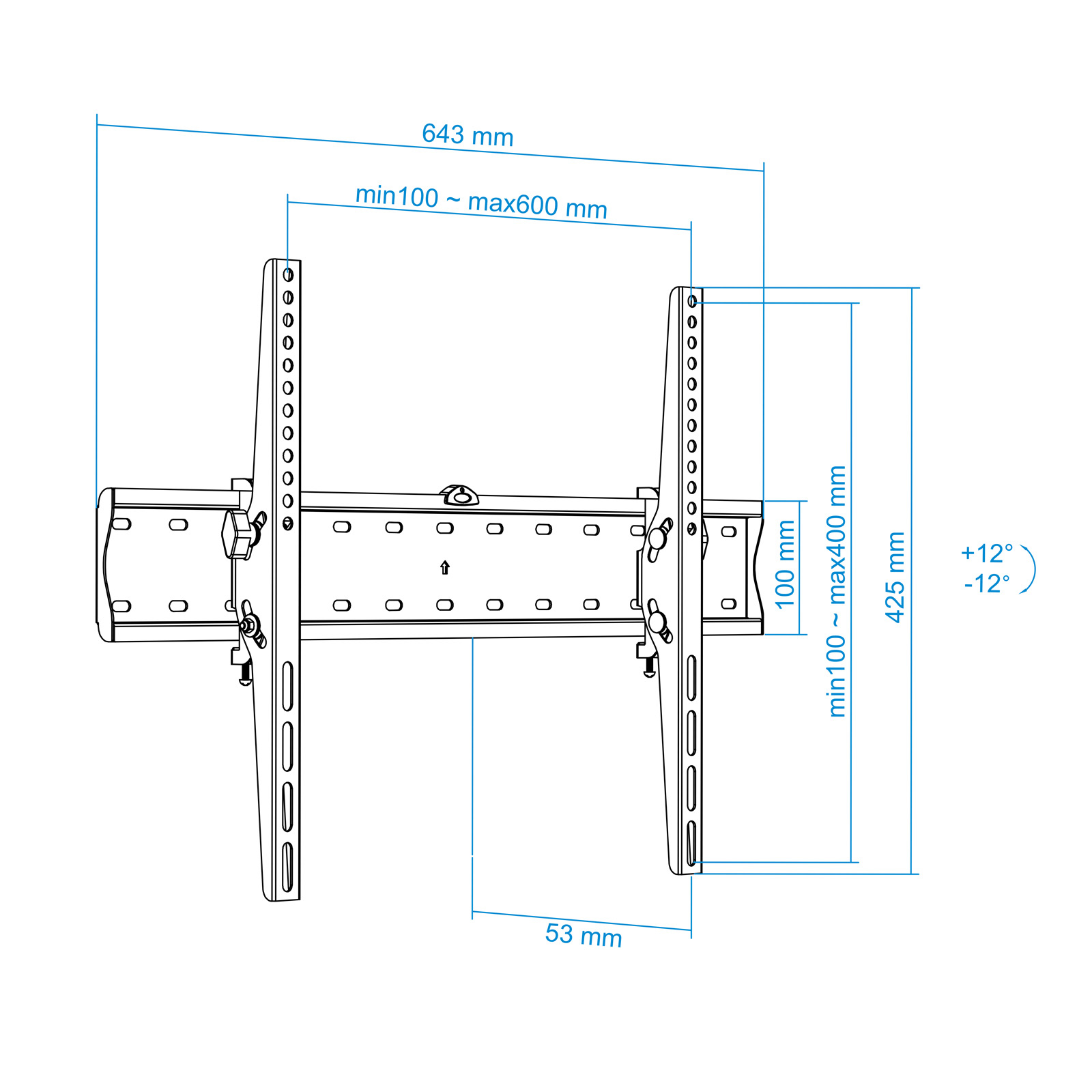 TooQ LP4270T-B TV mount/stand – image 9