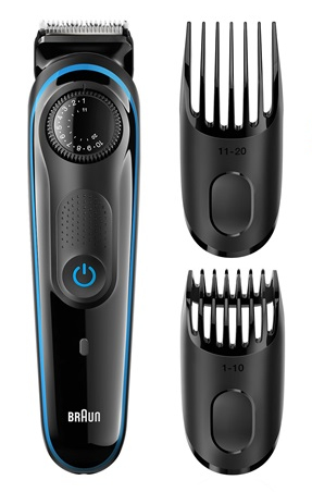Braun BeardTrimmer BT3040, Beard Trimmer & Hair Clipper, Black/Blue