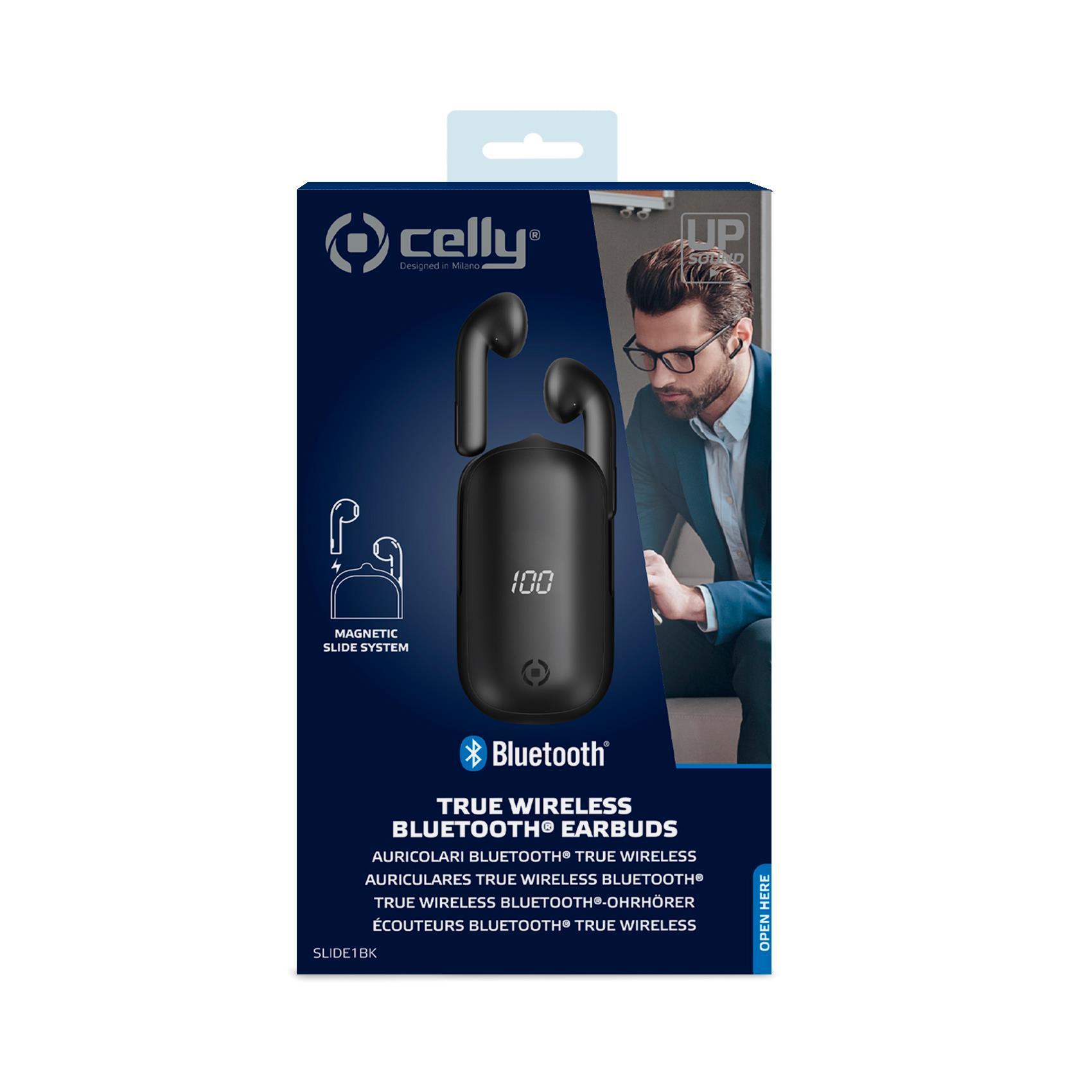 Celly Slide1 Headset Wireless In-ear Calls/Music Bluetooth Black – image 2