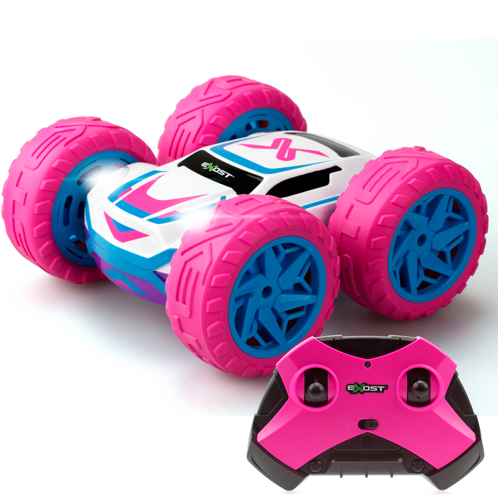 Resim Exost 20260 Kumandalı Araba, 1:18 Ölçek, 2.4 GHz, 25 m Menzil, Camgöbeği/Pembe/Beyaz