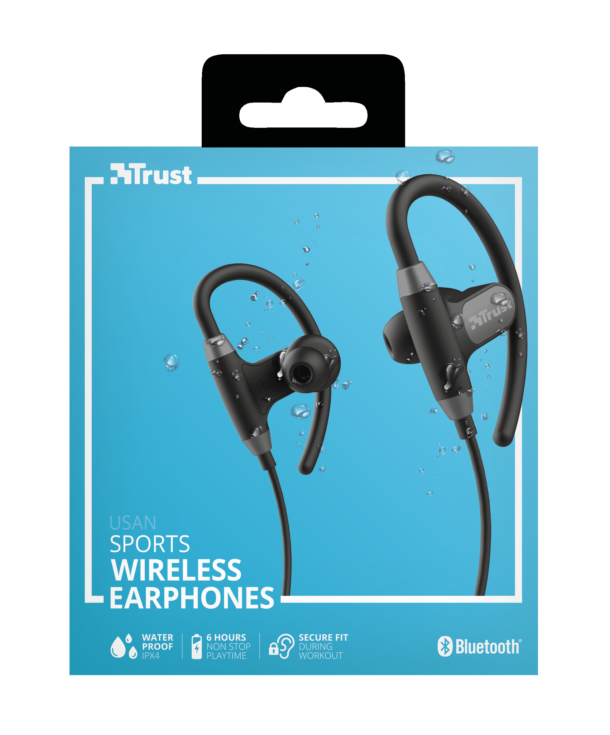 Trust Usan Headset Wireless Ear-hook, In-ear, Neck-band Sports Micro-USB Bluetooth Black – image 9