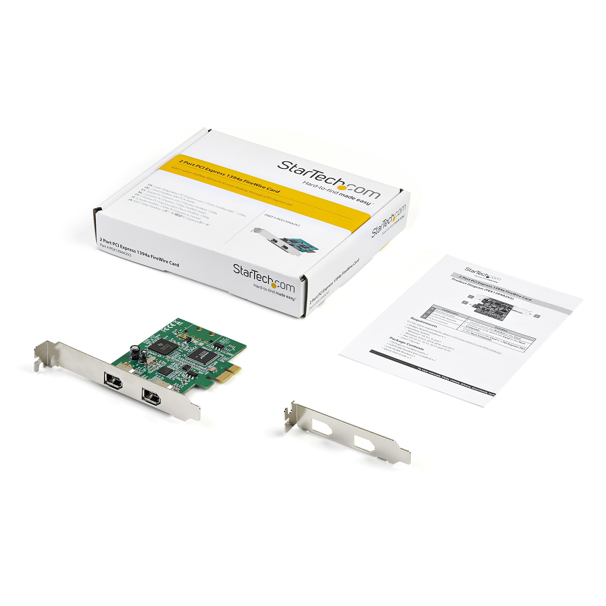 StarTech.com 2-Port PCI Express FireWire Card - PCIe FireWire 1394a Adapter – image 6