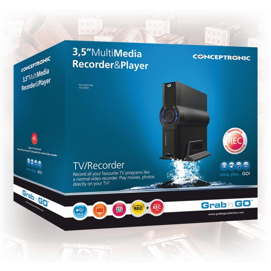 Conceptronic Grab'n'GO 3,5” Multi Media Recorder&Player – image 2