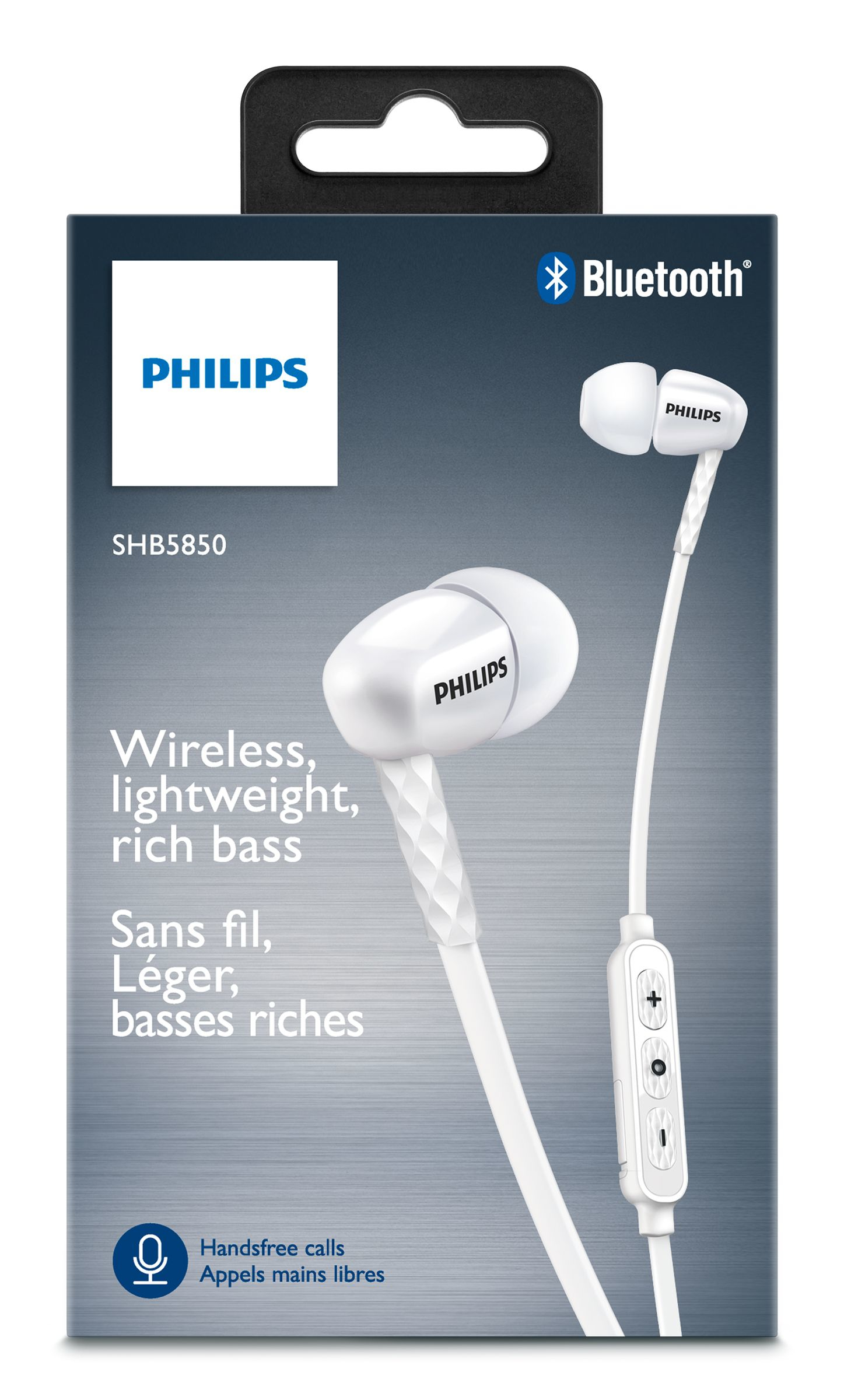 Philips SHB5850WT/00 headphones/headset Wireless In-ear Calls/Music Bluetooth White – image 3