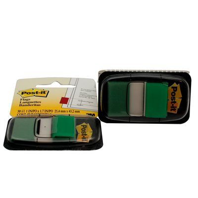 Banderitas 3M 680 Post It Verde 12 Piezas c/50 Hojas c/u - 680-3