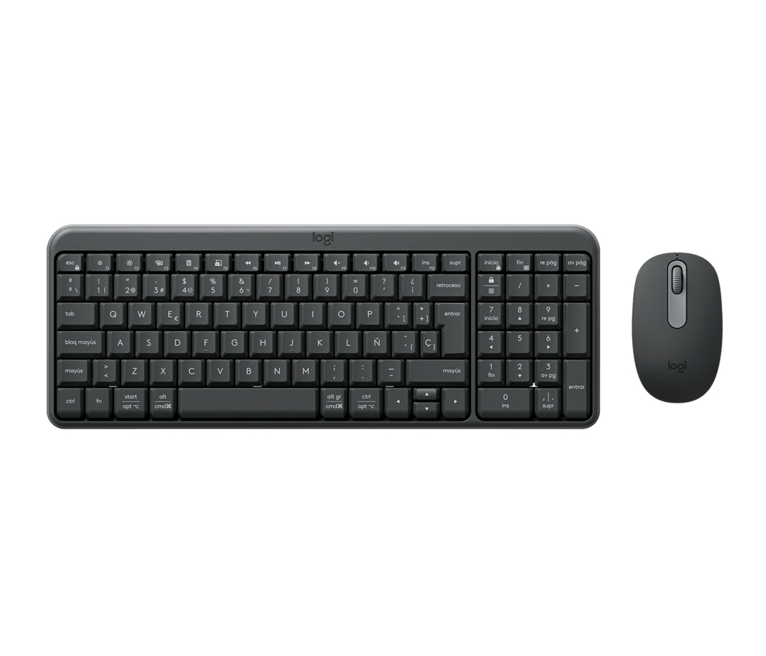 TECLADO Y MOUSE LOGITECH MK250 COMPACTO BLUETOOTH (ESPAÑOL) GRAFITO