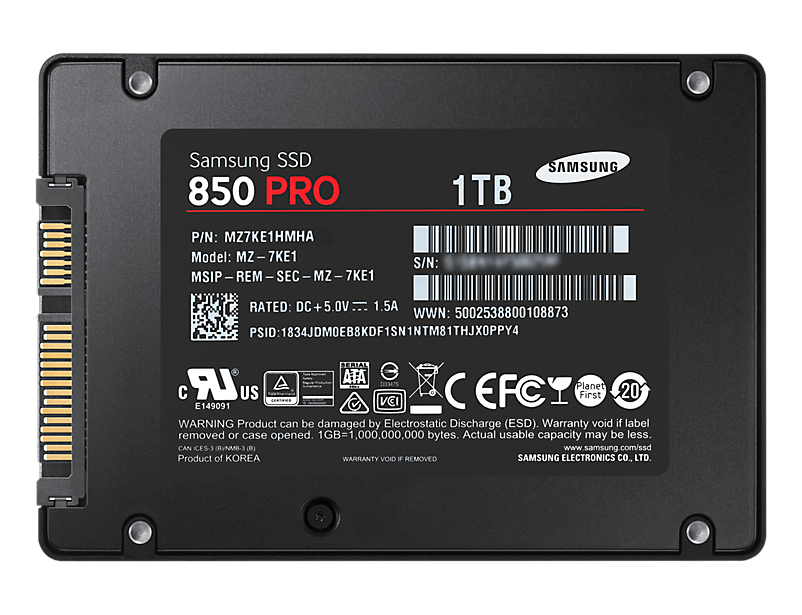 Samsung 850 PRO 1 TB 2.5″ Serial ATA III 3D MLC image 2