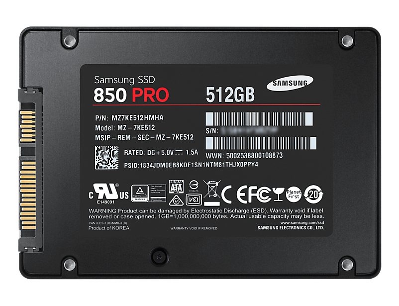Samsung 850 PRO 512 GB 2.5″ Serial ATA III 3D MLC image 2