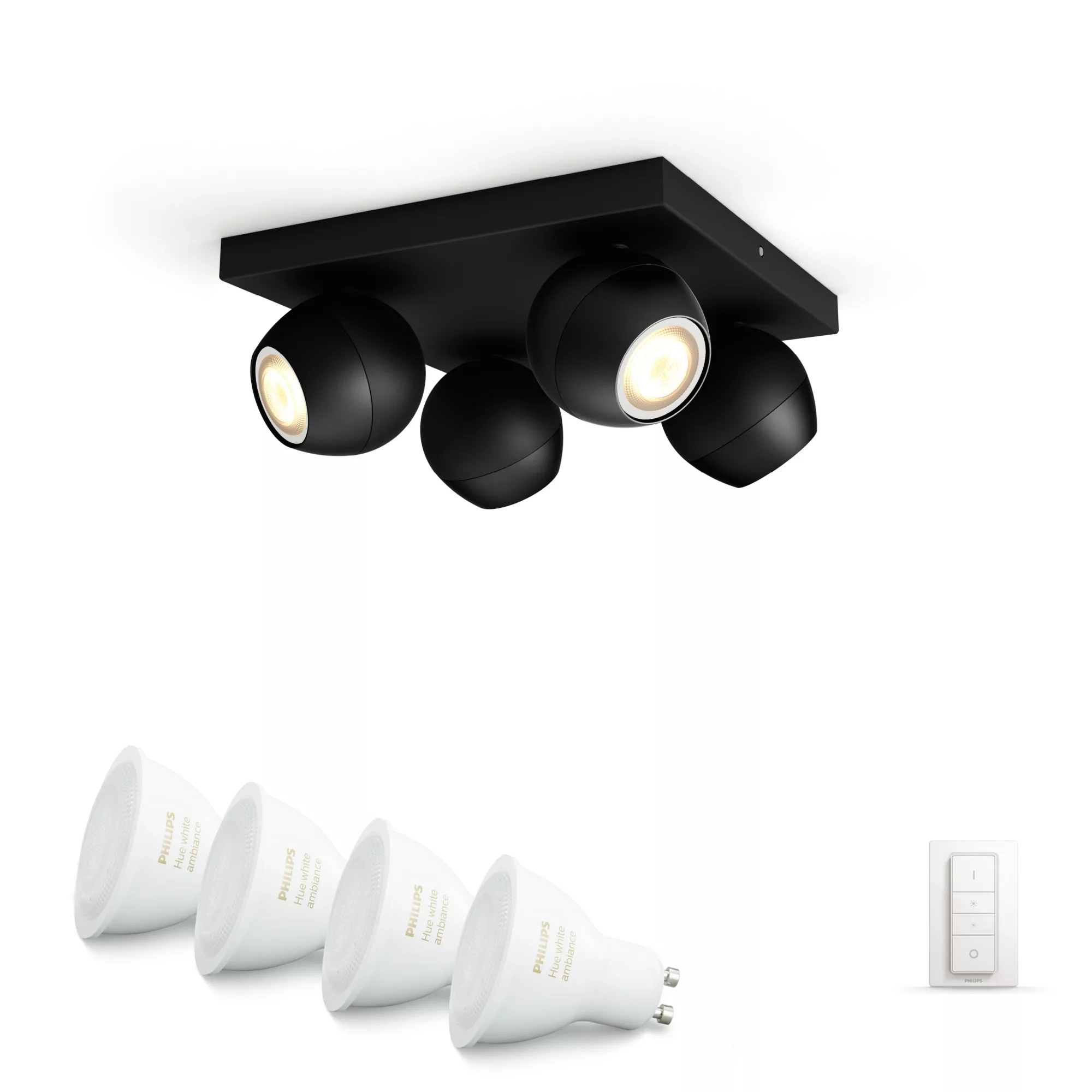 Philips by Signify Philips Hue White ambience Buckram quadruple spotlight – image 7