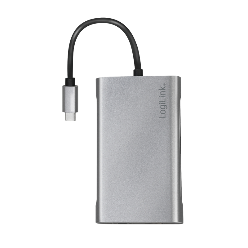 LogiLink UA0382 laptop dock/port replicator Wired USB 3.2 Gen 1 (3.1 Gen 1) Type-C Silver – image 2