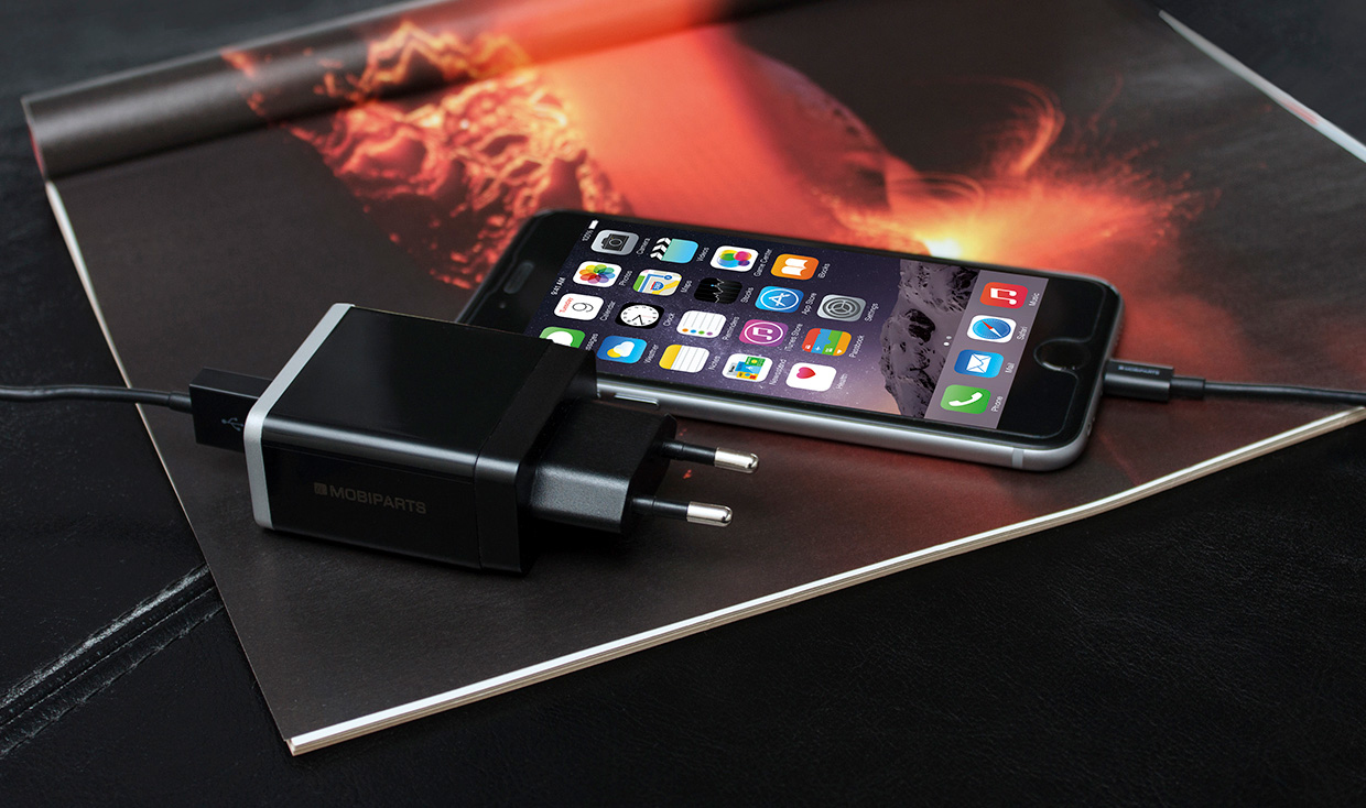 Mobiparts Quick Charge Wall Charger Dual USB 4.6A Black – image 2