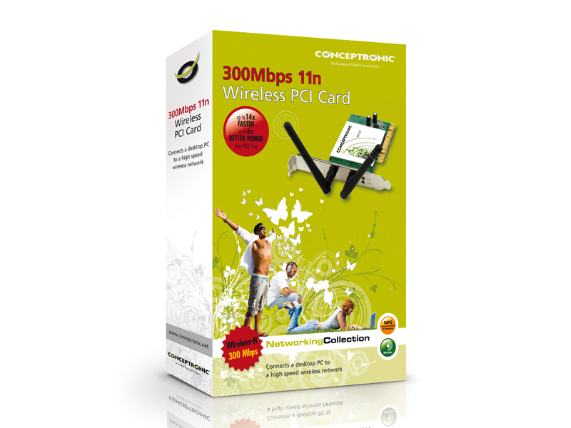 Conceptronic 300Mbps 11n Wireless PCI Card – image 4