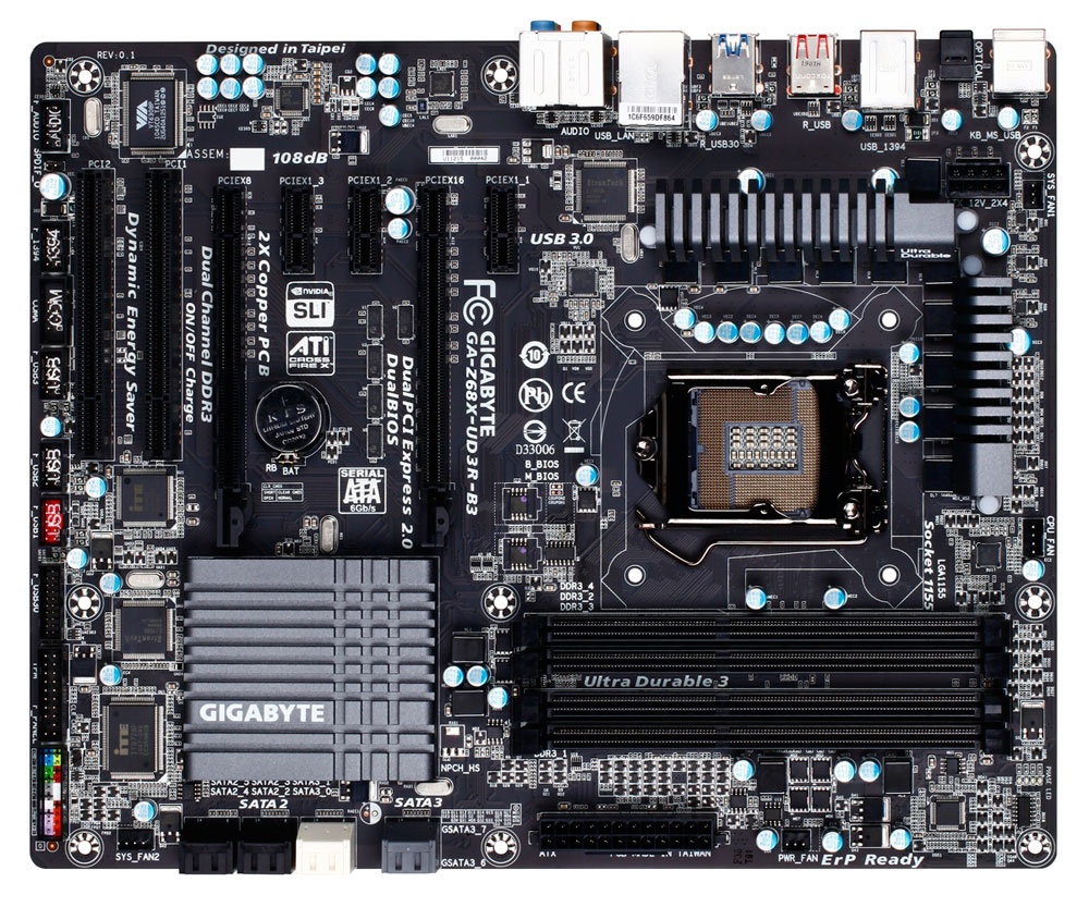 GIGABYTE GA-Z68X-UD3R-B3 motherboard Intel Z68 LGA 1155 (Socket H2) ATX – image 1
