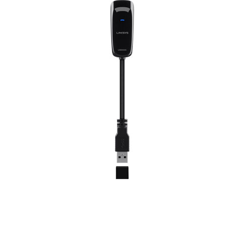 صورة محول شبكة Linksys USB3GIG USB 3.0 إلى جيجابت إيثرنت، 1000 ميجابت/ثانية، أسود