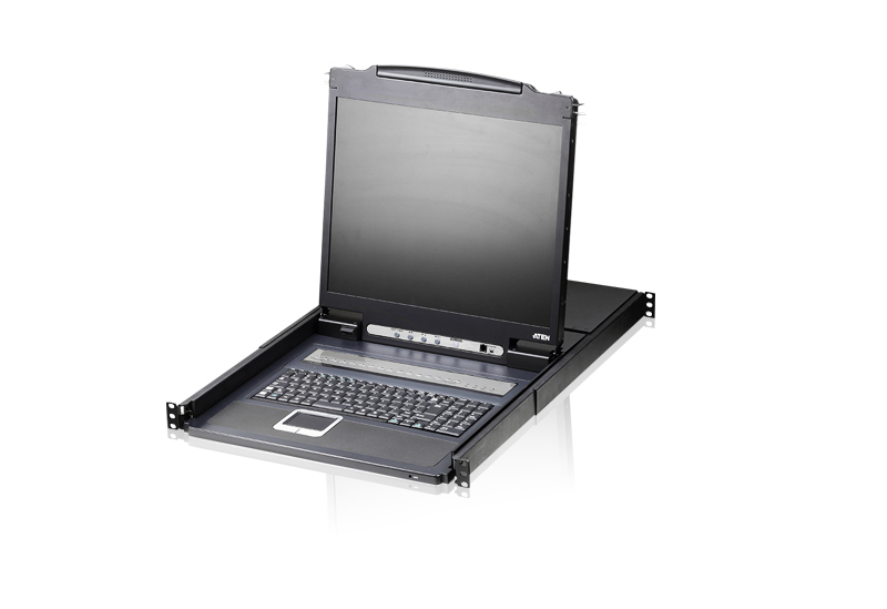 ATEN CL1316N US KVM-Switch 16-Port, 19"-LCD-Konsole (PS/2-USB, VGA) US-Layout