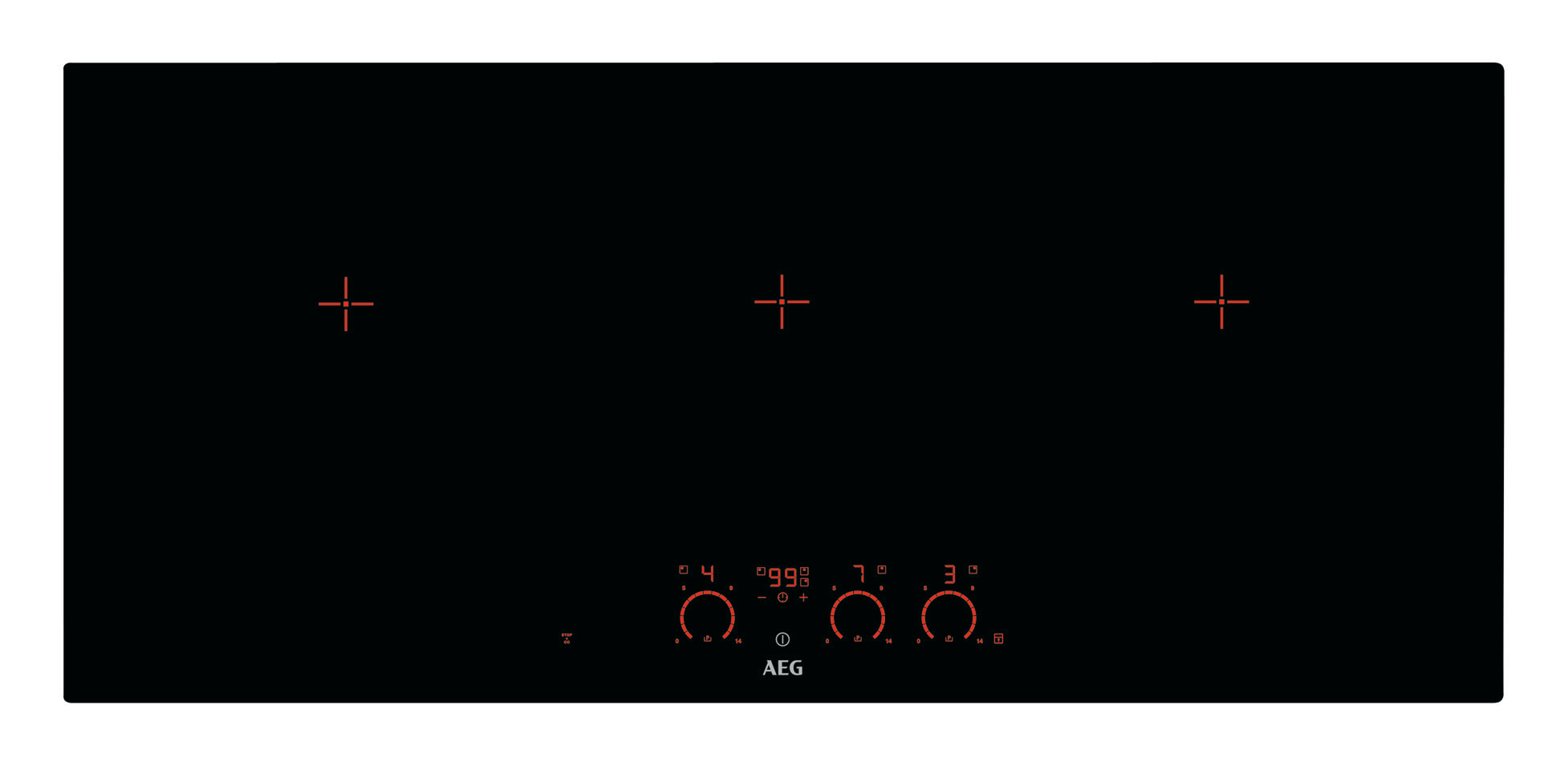 AEG HK973500IB Black Built-in Zone induction hob 3 zone(s) – image 1
