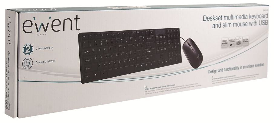 Ewent EW3129 keyboard Mouse included USB English Black – image 3