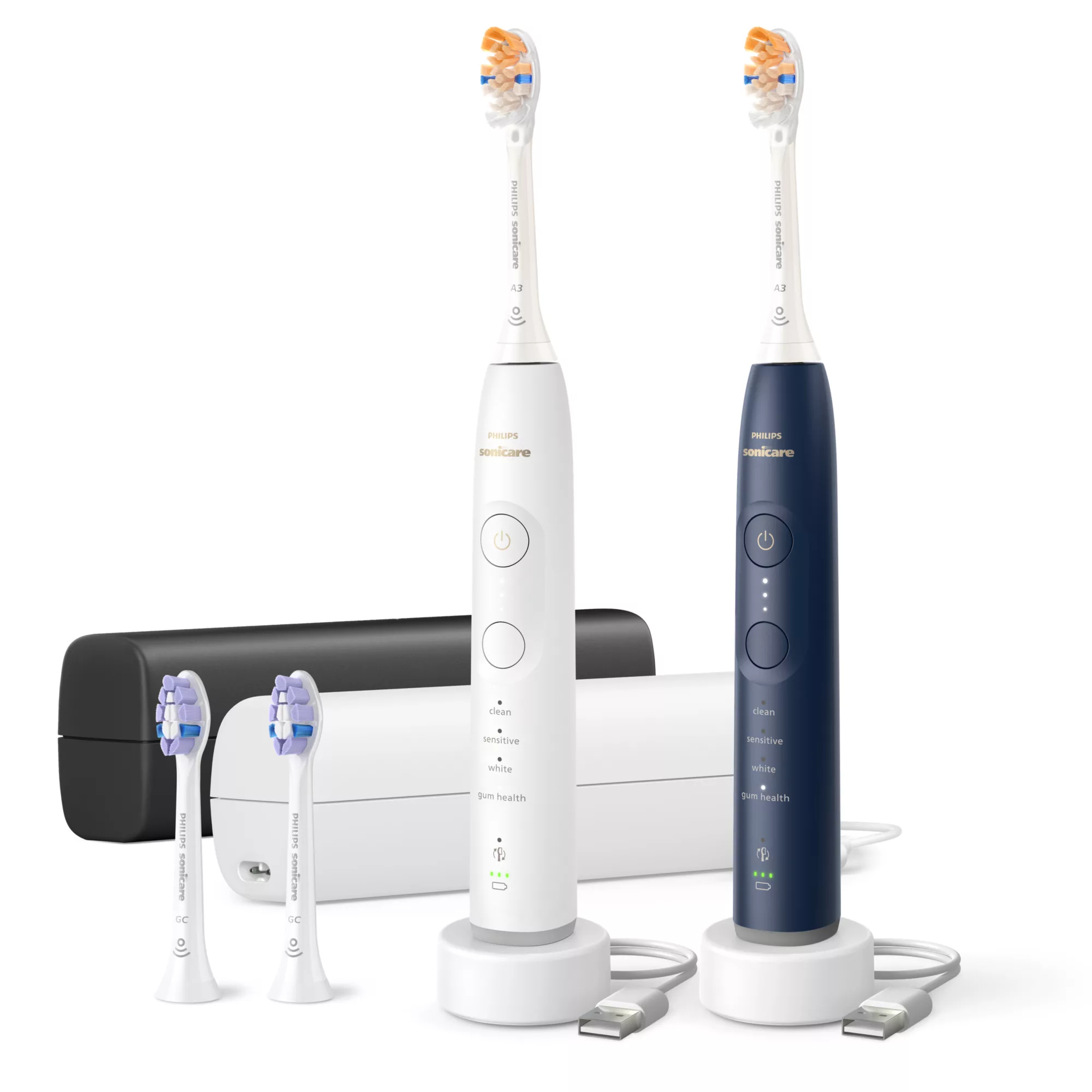 Philips HX7439/02 electric toothbrush Adult Sonic toothbrush White, Navy