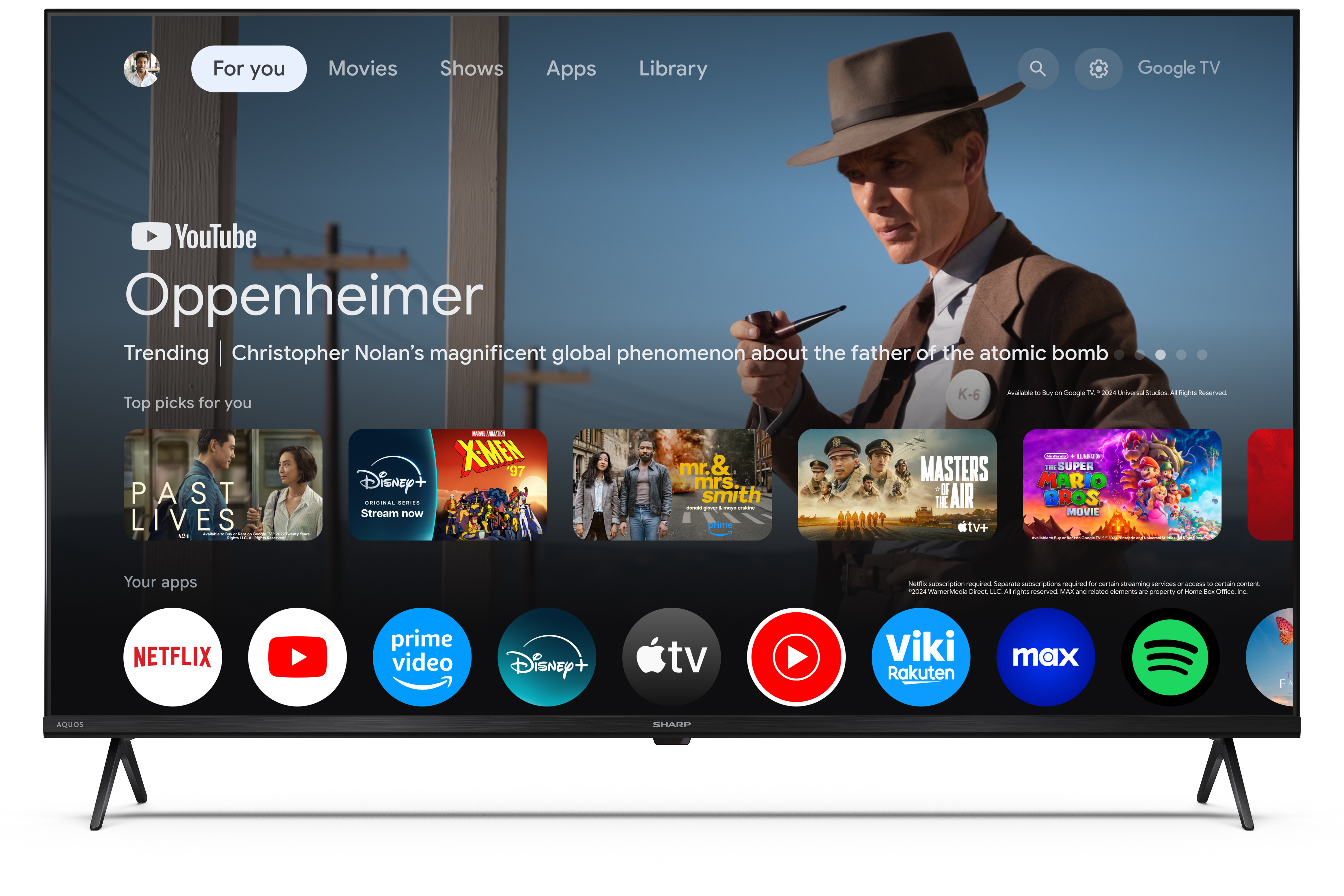 Sharp 43HP5265E 43 LED Quantum Dot 4K UHD Google TV Google TV Dolby Vision Atmos — photo 3