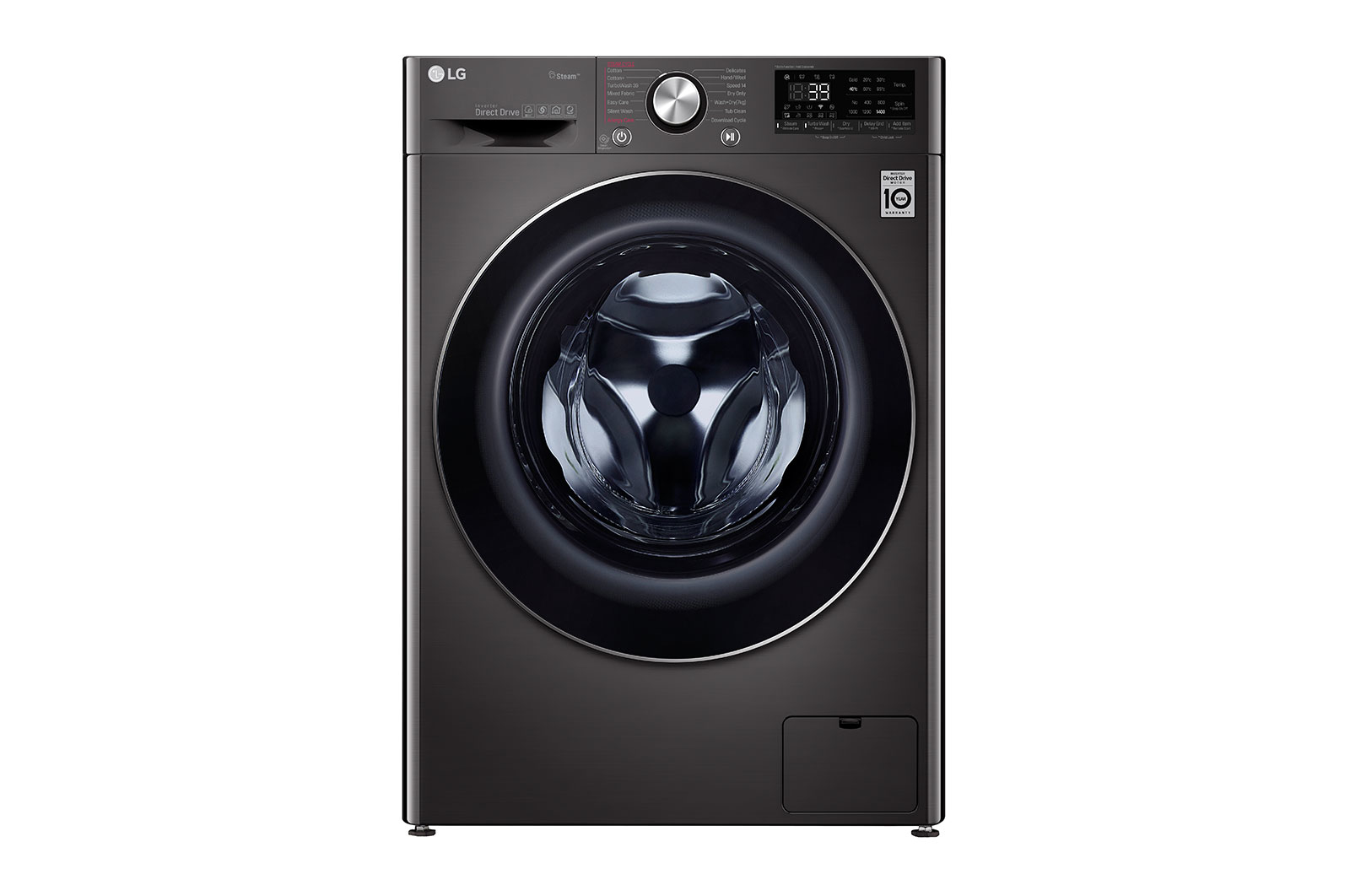 LG F4V9RCP2E washer dryer Freestanding Front-load Black