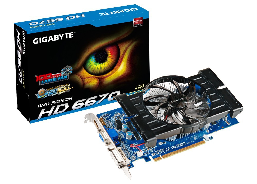 GIGABYTE GV-R667D3-1GI graphics card AMD Radeon HD6670 – image 1