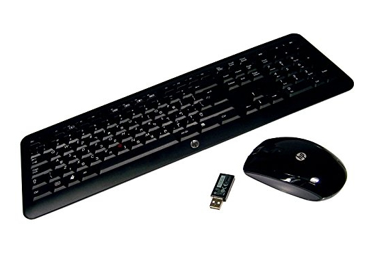 HP 667214-051 keyboard Mouse included RF Wireless AZERTY French Black