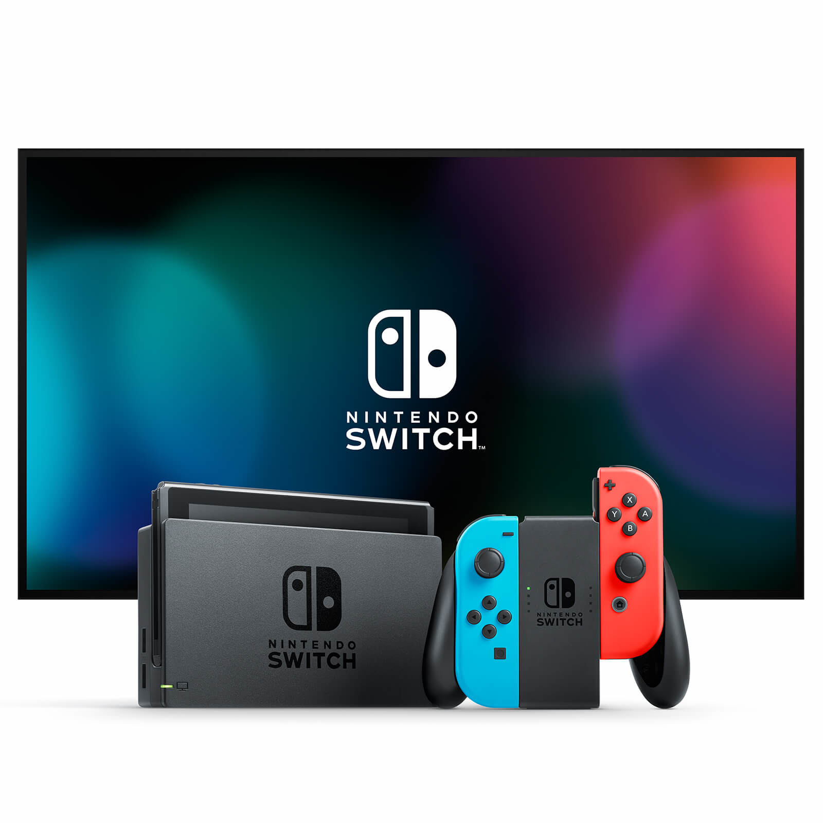 Nintendo Switch HW Neon Red/Blue + Super Mario Maker 2 – image 3