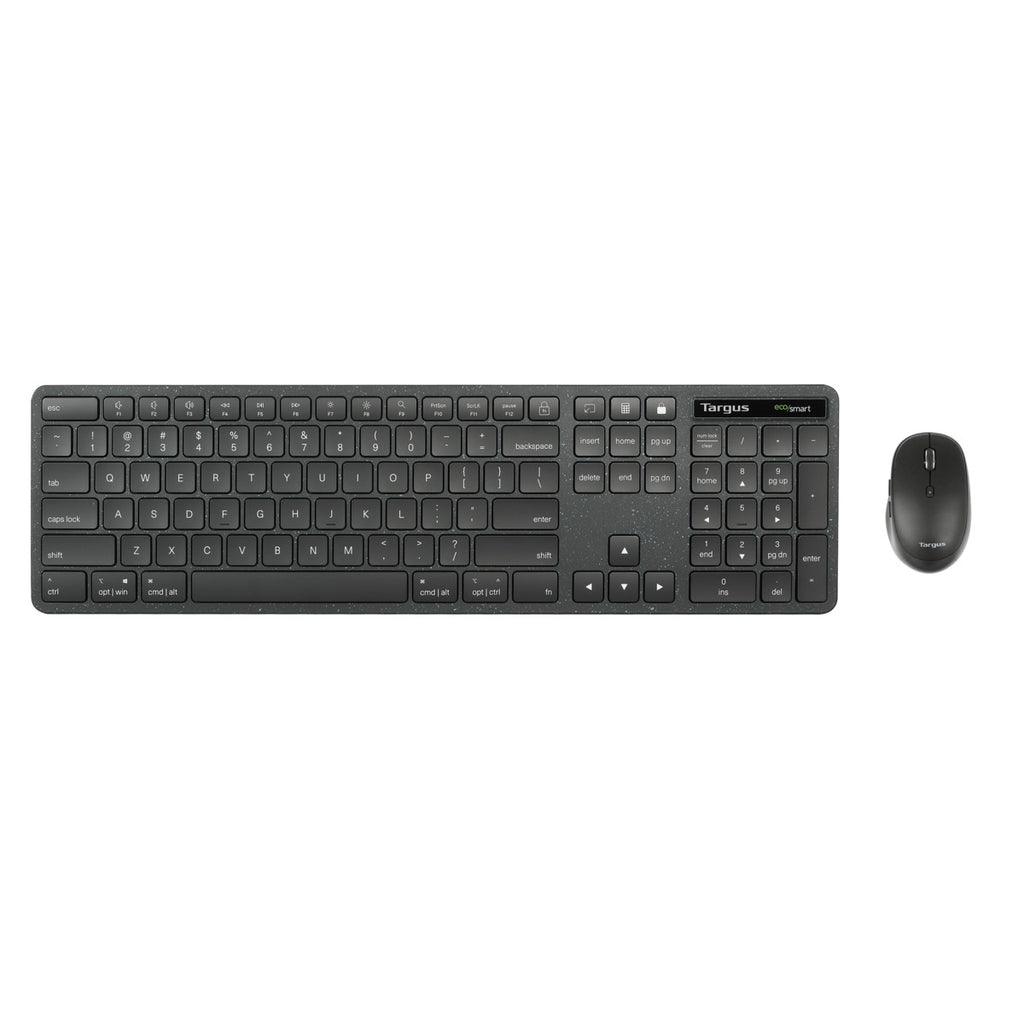 Targus Antimicrobial Full Size EcoSmart Wireless Keyboard & Mouse Combo 2400 DPI AKM626USZ