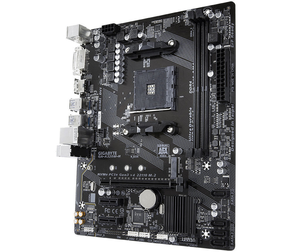 GIGABYTE GA-A320M-H motherboard AMD A320 Socket AM4 micro ATX – image 4