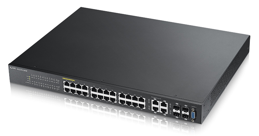 Zyxel GS2210-24HP network switch Managed L2 Gigabit Ethernet (10/100/1000) 1U Black