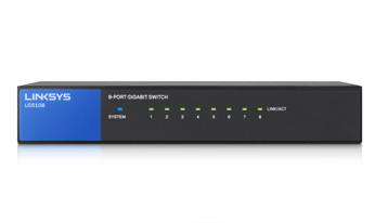 Linksys LGS108 network switch Gigabit Ethernet (10/100/1000) Black – image 2