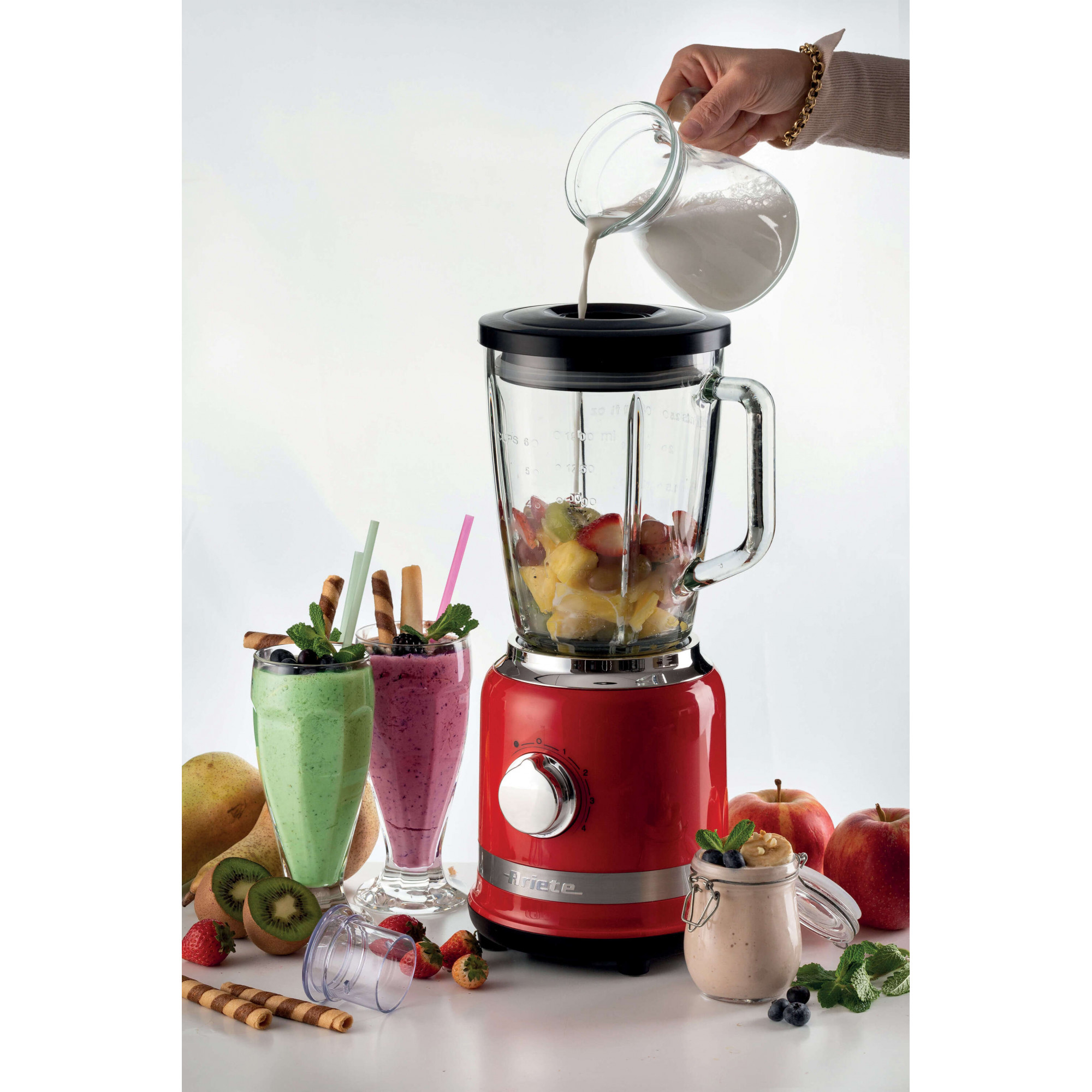 Ariete Moderna Red Blender with glass cup – image 4