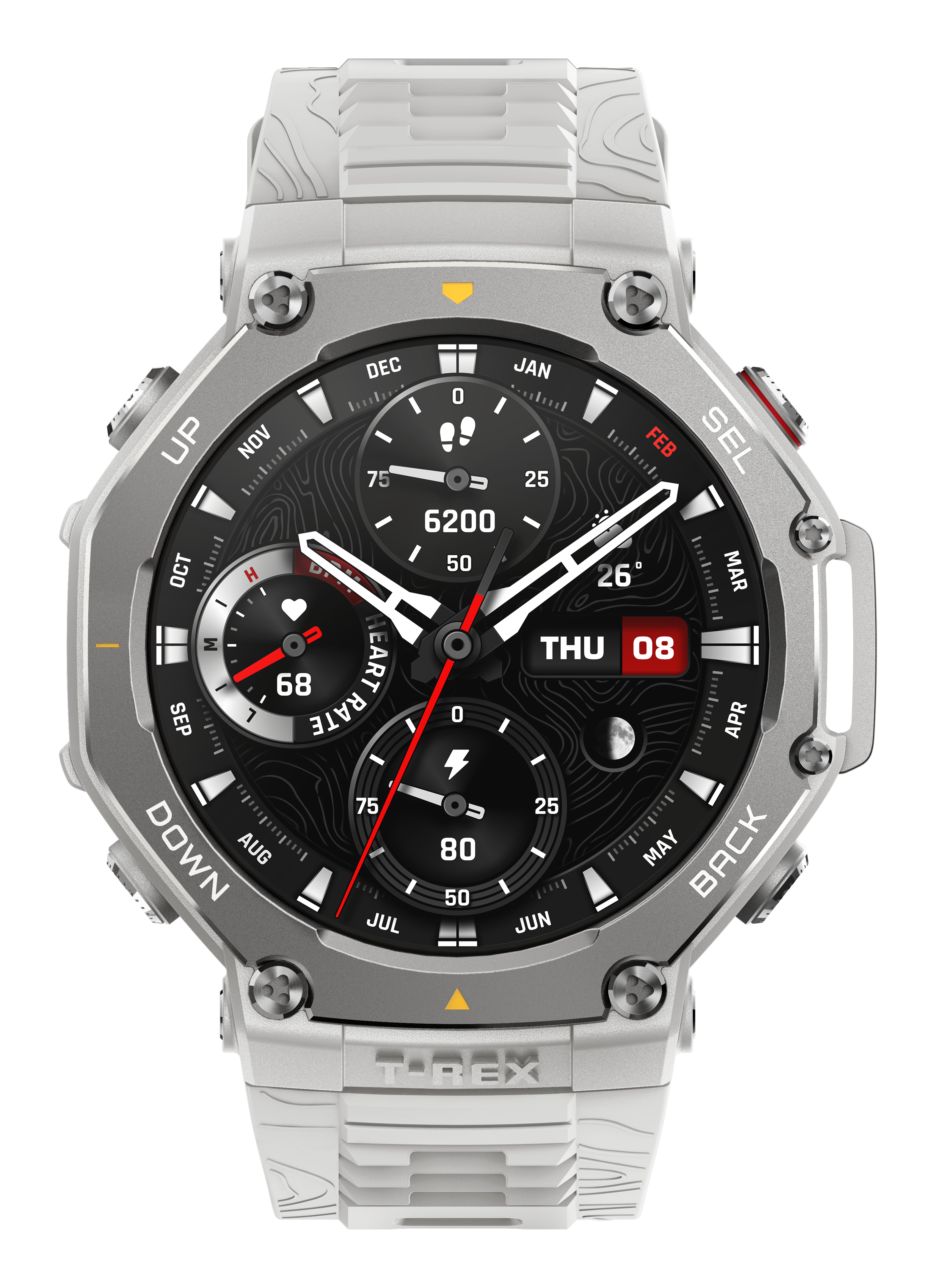 Amazfit T-Rex 3 3,81 cm (1.5") AMOLED Digitale 480 x 480 Pixel Touch screen Acciaio inox GPS (satellitare)