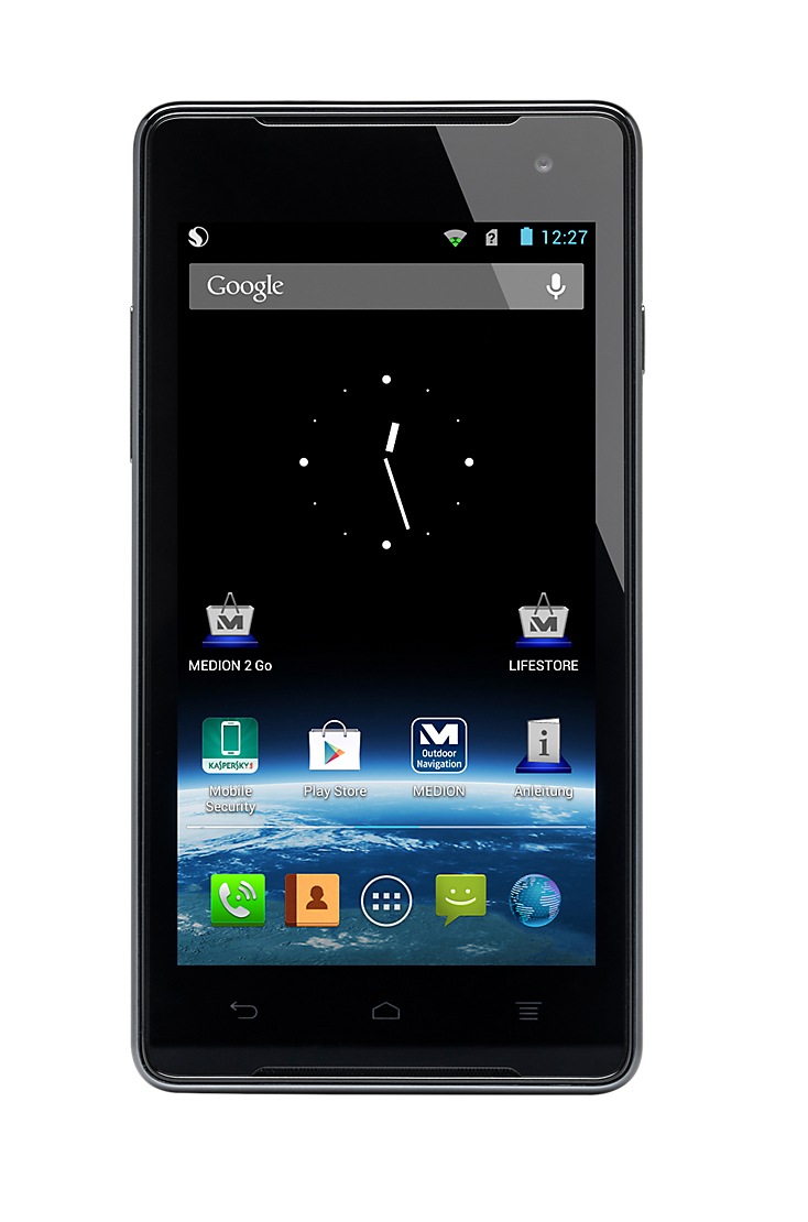MEDION LIFE P4501 11.4 cm (4.5") Single SIM Android 4.1 3G 1 GB 4 GB 1700 mAh Black