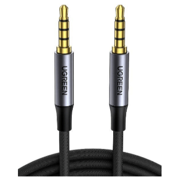 Cable Auxiliar de 3.5mm / Cable Audio Estéreo / Núcleo de Alambre de Cobre Esmaltado / Carcasa de Aluminio Azul Nylon Trenzado / Soporta Micrófono / 5 Metros 90788 - Código: 90788 | Compra en Guadalajara