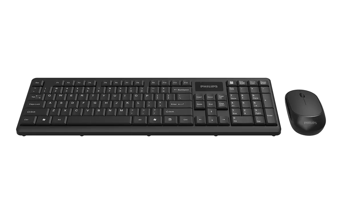 Philips SPT6314/93 keyboard Mouse included Universal RF Wireless + USB QWERTY English Black – image 3
