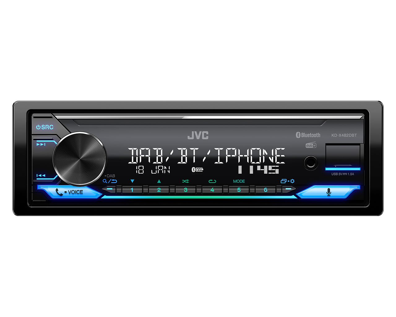 JVC KD-X482DBT Black