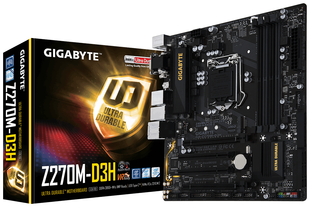 GIGABYTE GA-Z270M-D3P motherboard Intel® Z270 LGA 1151 (Socket H4) micro ATX – image 1