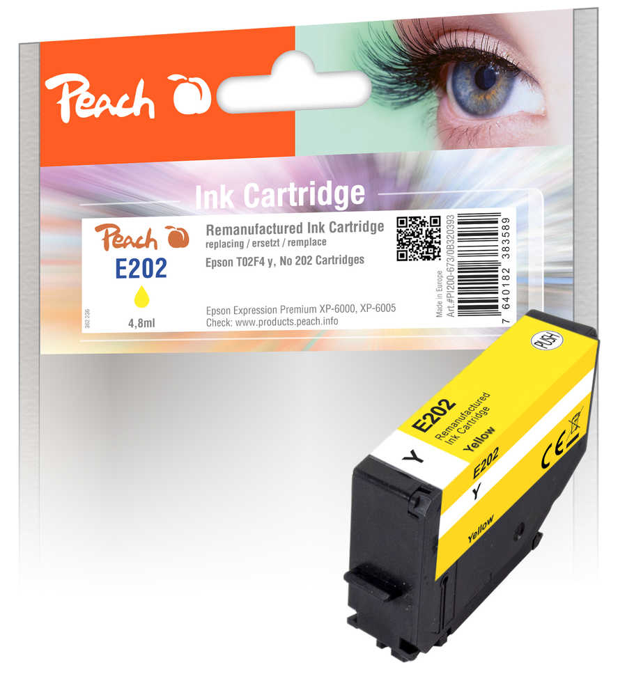 Peach PI200-673 ink cartridge 1 pc(s) Compatible Standard Yield Yellow