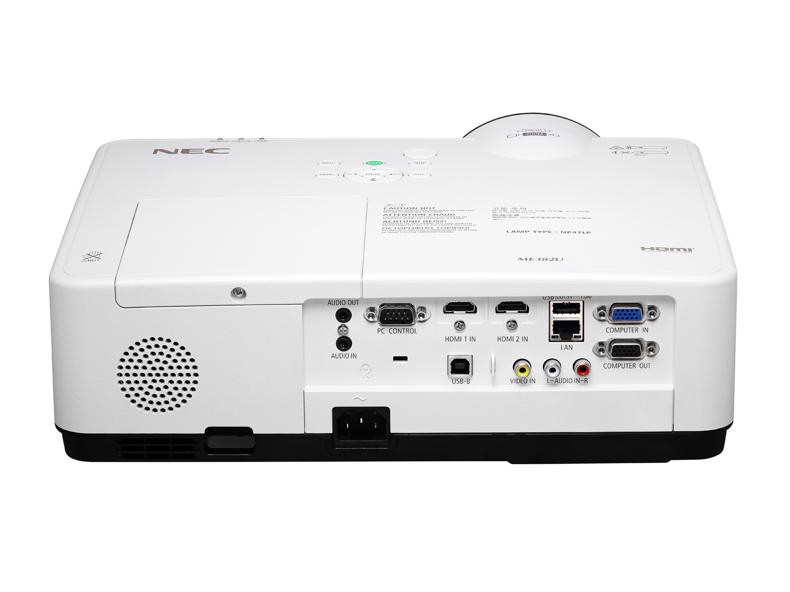 NEC ME382U Standard throw projector 3800 ANSI lumens 3LCD WUXGA (1920x1200) White – image 7