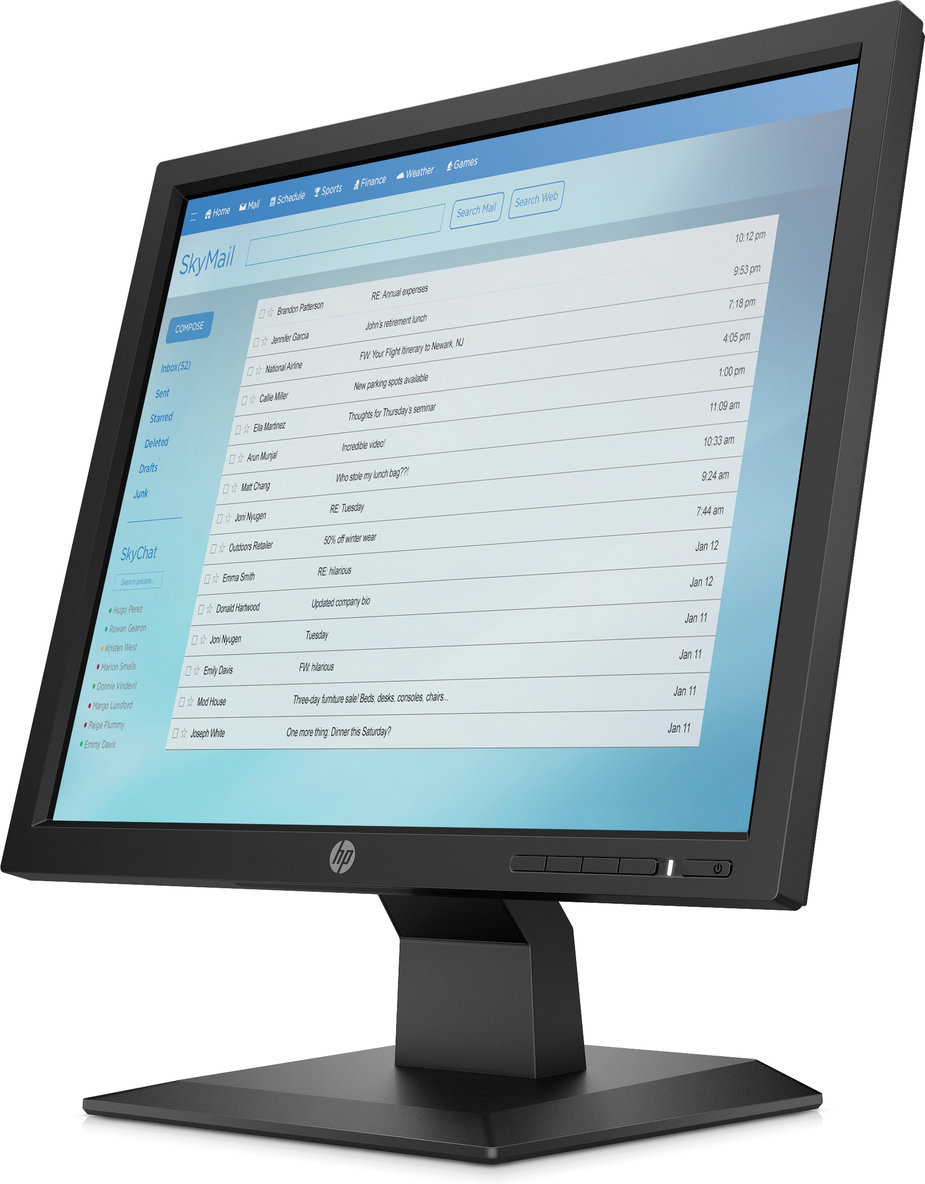 HP P174 computer monitor – image 2