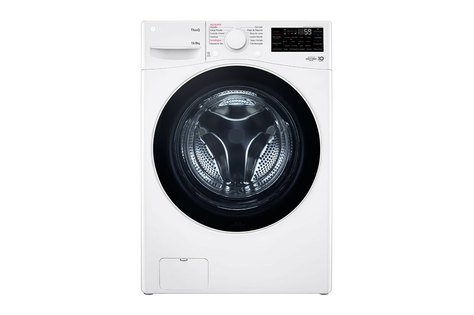 LG WD16WG2S6P washer dryer Freestanding Front-load White – image 1