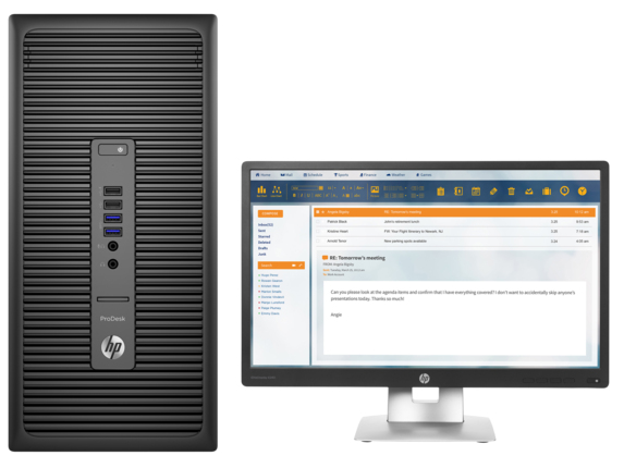 HP 600 G2 MT + EliteDisplay E240