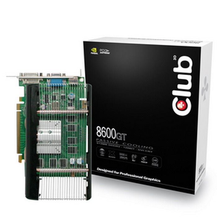 CLUB3D CGNX-HG862M graphics card NVIDIA GeForce 8600 GT GDDR2