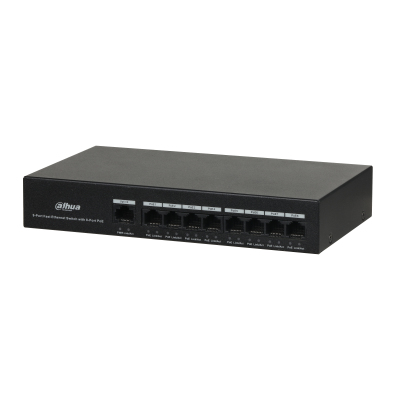 Dahua Technology PoE DH-PFS3009-8ET-65 network switch Unmanaged L2 Fast Ethernet (10/100) Power over Ethernet (PoE) Black – image 2